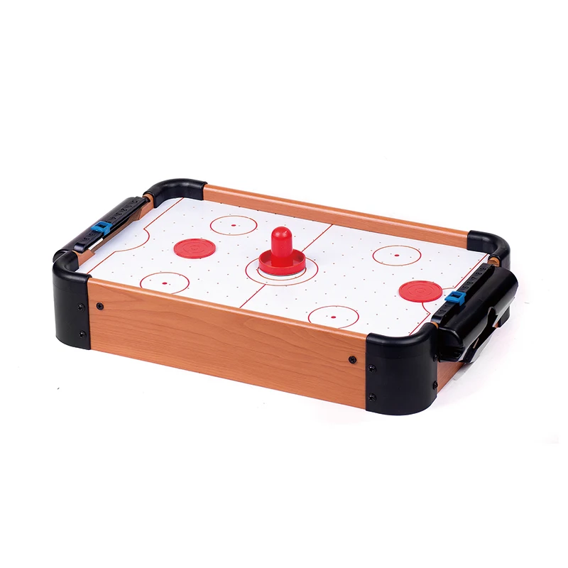 Mini Tabletop Air Hockey Game Table Wooden Board Ice Hockey Game