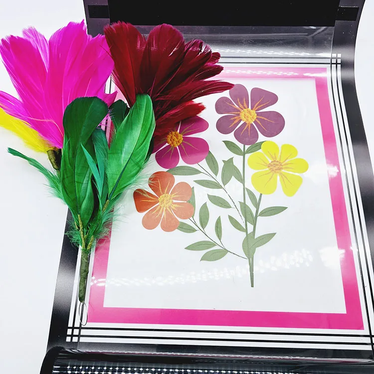 Amazing Picture Appearing Flower Illusion Gimmick Magic Flower jump Out From Picture Trick Prop Toy For Adult
