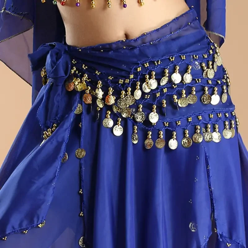 Belly Dancing Hip Scarf Women Coin Belly Dancing Scarves Bulk for Dance Class Party Vibrant Multicolored