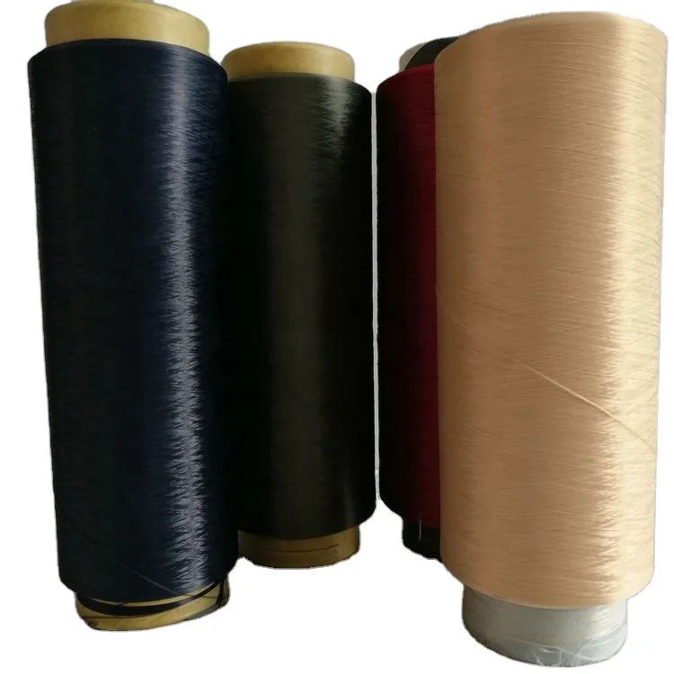 DTY 50D/36F Stock Factory Direct Sales HIGH COLOR FASTNESS Dope Dyed Recycle GRS Polyester Textured Filament Yarn for knitting