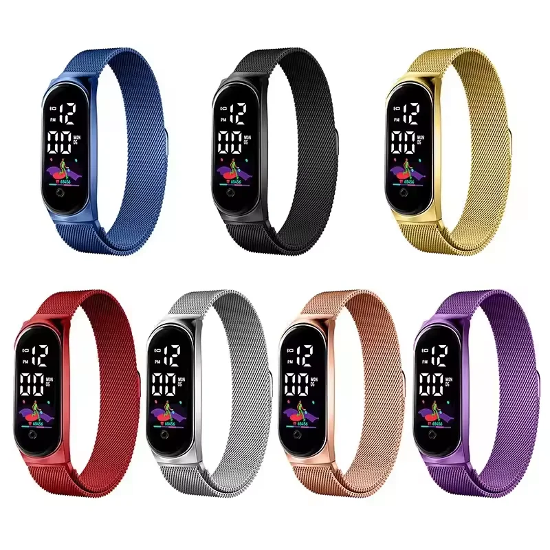 Fashion Sports Watch Waterproof Luminous Kids Digital Watch Touch Screen Electronic LED Watch