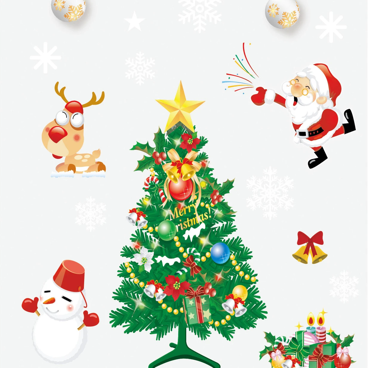 2023 2024 new decorative deer christmas window stickers for window sticker decor