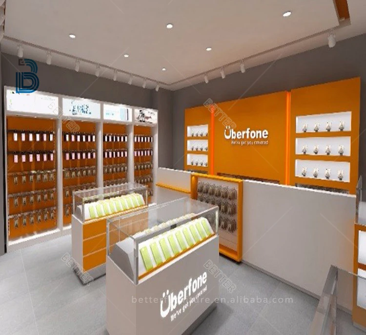 Best sale mobile phone accessories display stand for shop interior design