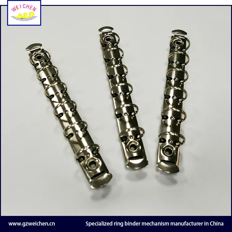 China factory direct sale metal ring binder mechanism 5 inch for A7 loose leaf notebook round 6 rings low trigger open