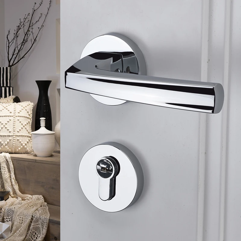 [Zinc Alloy]Solid wood door handle for general purpose indoor split lock with good price