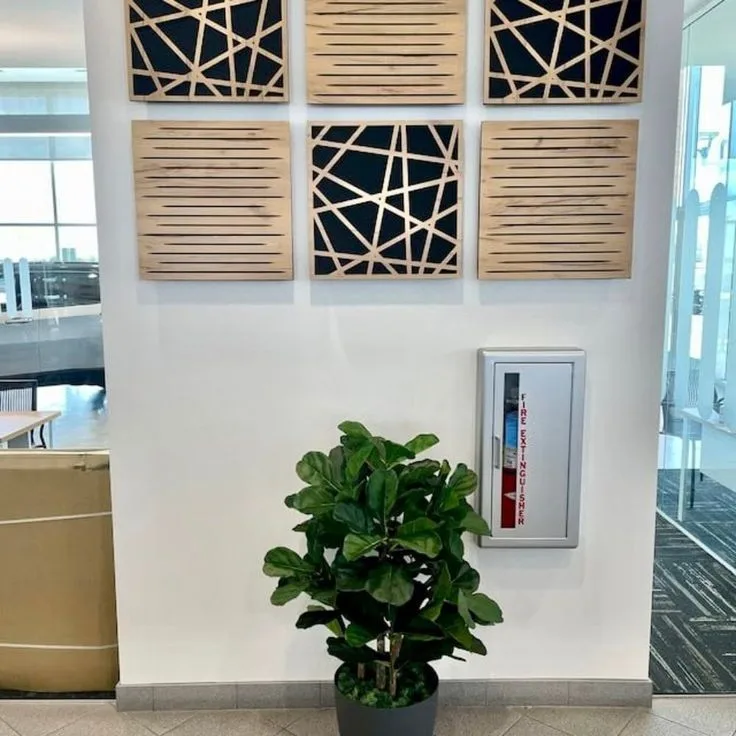 3d model design Custom Thick Wooden Decorative Anti Music Studio Art Modern Wave Wood Acoustic Diffuser