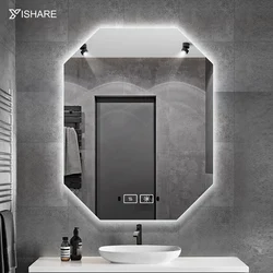 Yishare Vanity Mirrors Wholesale Hotel House Decoration Wall Hanging Lighted Smart Led Screen Mirror Makeup Bathroom Mirrors