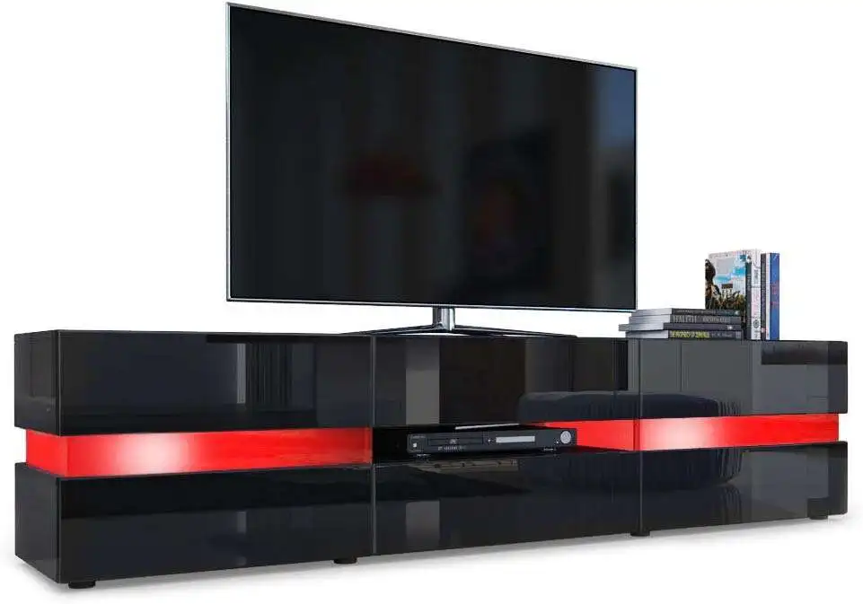 Free sample Modern style high glossy UV LED TV stand wooden living room furniture tv cabinet