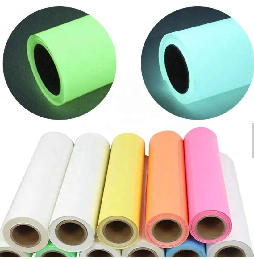 DERFLEX Easy to cut Pvc luminous Film Glowing Luminous Glow In The Dark At Night vinyl roll