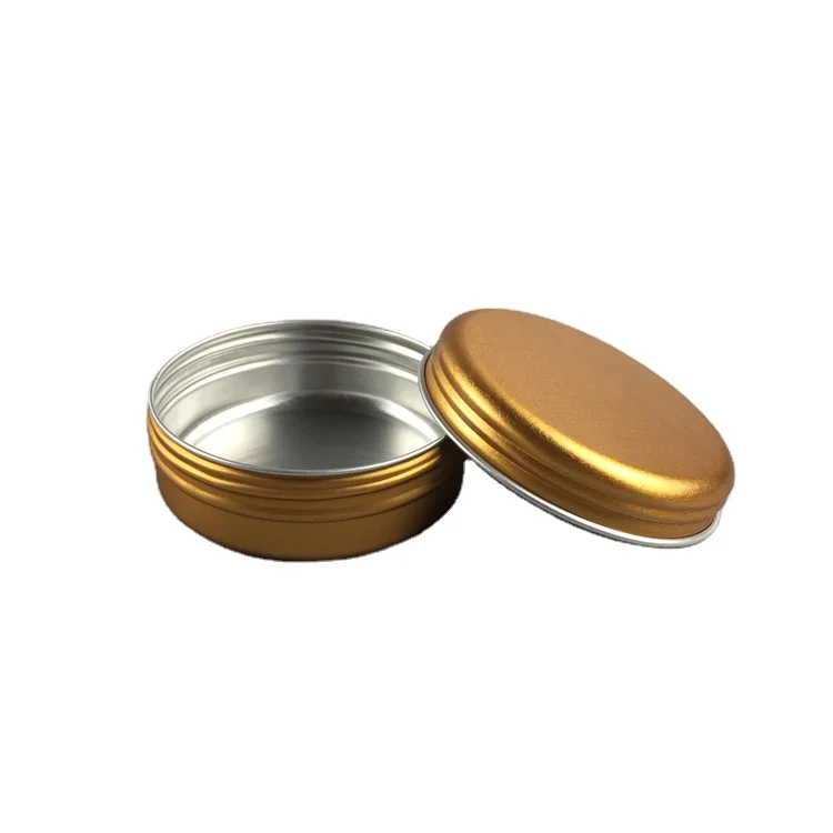 matte gold container jars with aluminum lid aluminum tin jars can for 1oz cream jar aluminum lid