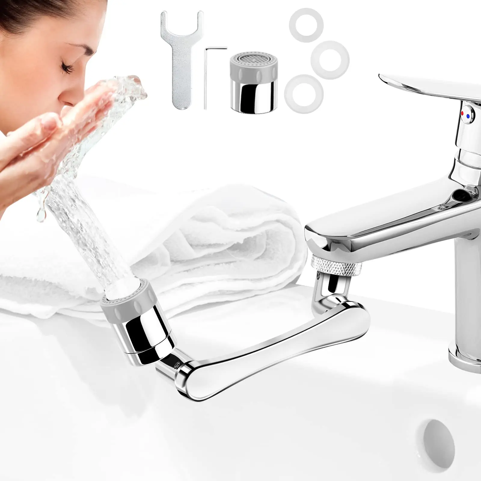 Universal Splash Filter Faucet 720 degree swivel sink faucet aerator Big Angle Kitchen Faucet Aerator