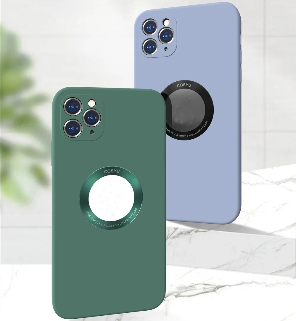 New Magnetic i Phone Shell Soft Liquid Silicone Back Cover glass for iPhone 11 12 Pro Max Support Wireless Charging