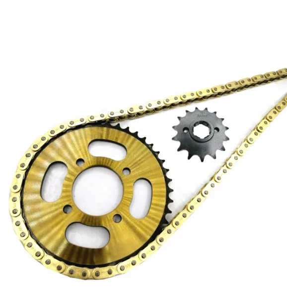 CD70 420 420H 104L 41Z 14Z Motorcycle Transmission Drive Roller Chain and Sprocket Kits