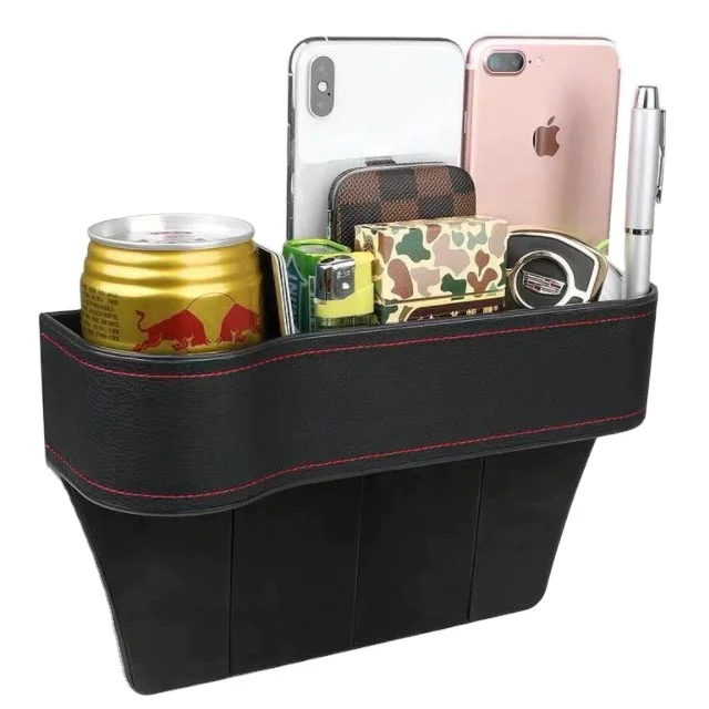 Лидер продаж на Amazon, автомобильный Органайзер между сиденьями, консоль из искусственной кожи, умный автомобильный Карманный зазор, наполнитель с подстаканником