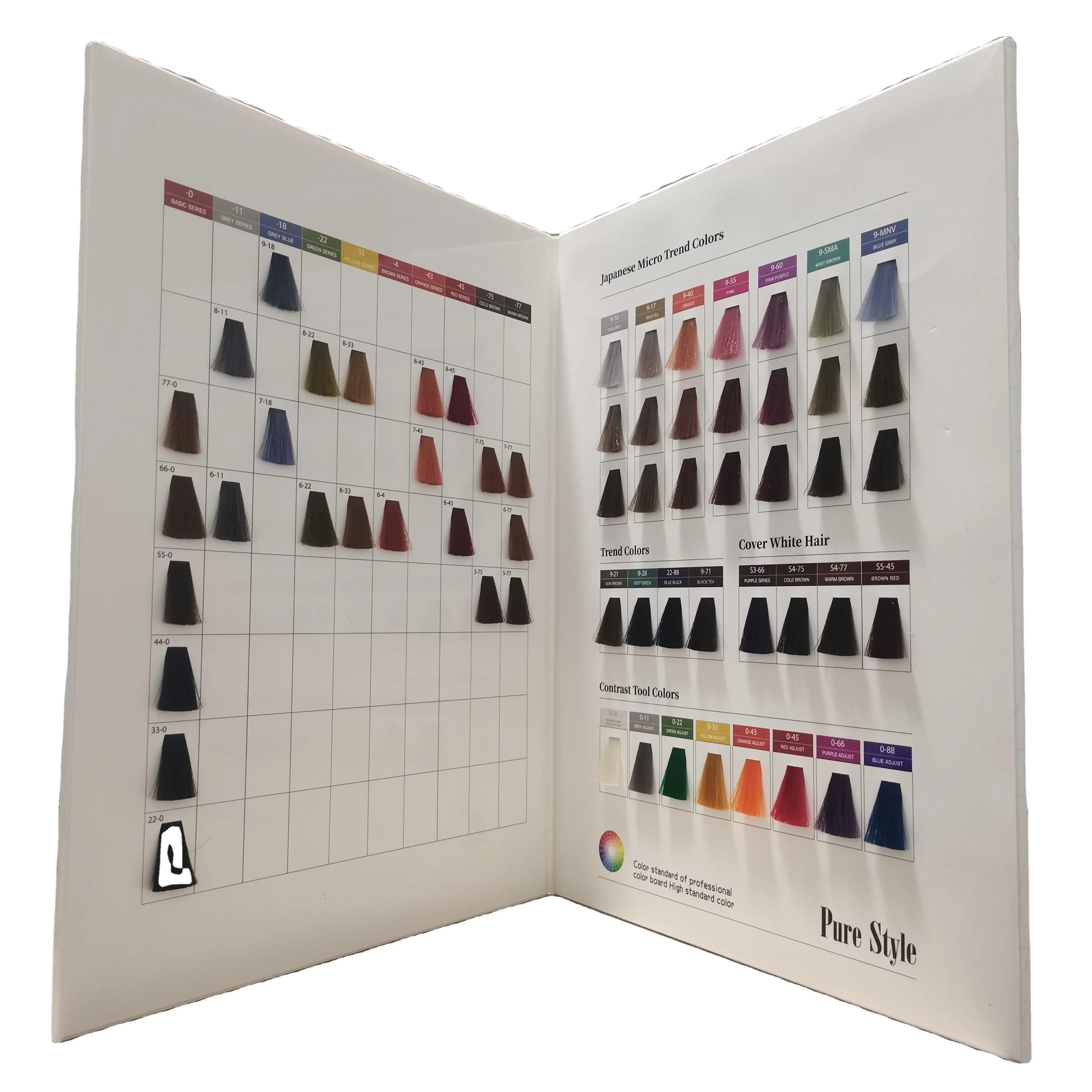 popular hair color chart book for hair dye brown colorful shades with custom service reliable quality