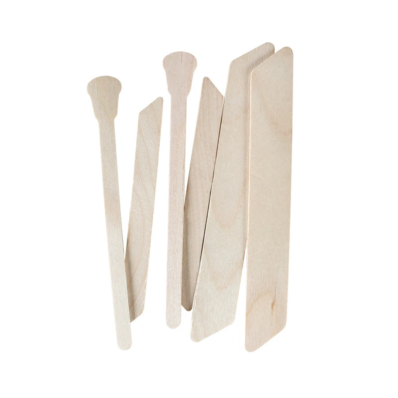 Natural Large Wooden Wax Applicator Stick for Beauty Body Hair Removal-round Shape Good Quality Coffee Tea Tools Home Usage