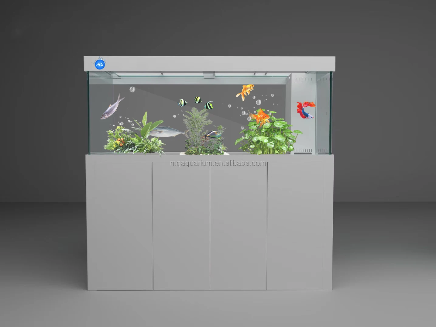 Living Room Large Bottom Filter Dry and Wet Separation Right Overflow Super Platinum Arowana tank Glass Aquarium Fish tank