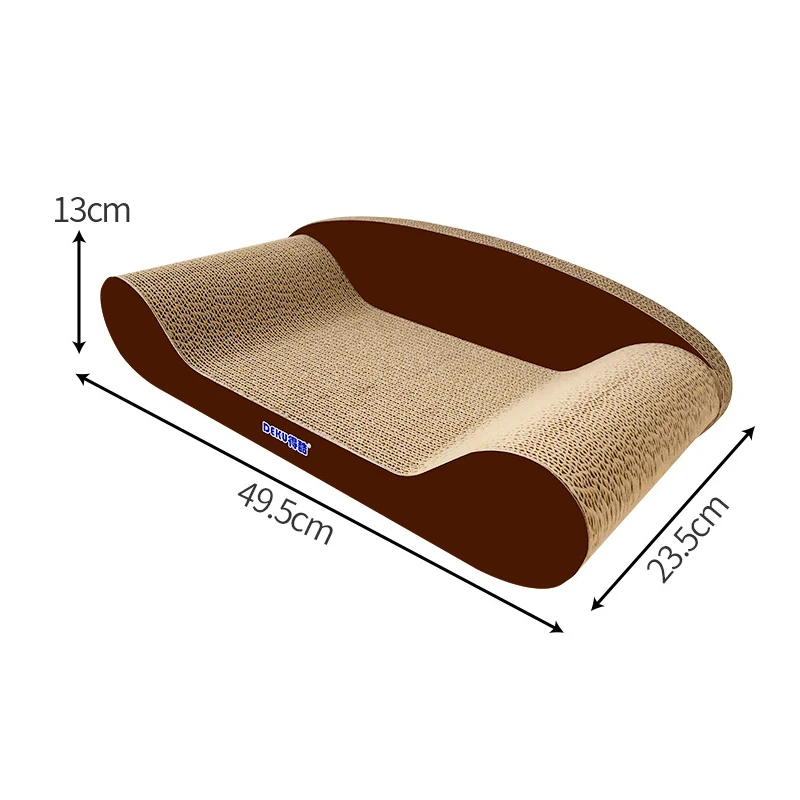 Wholesale Brown small sofa scratch board scratchers for cats cat scratcher claw guards self-adhesive pads