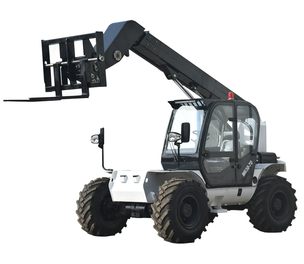 3 ton 7m side lift boom mini telescopic forklift handler small M630-70 telehandler 4x4 for rough terrain