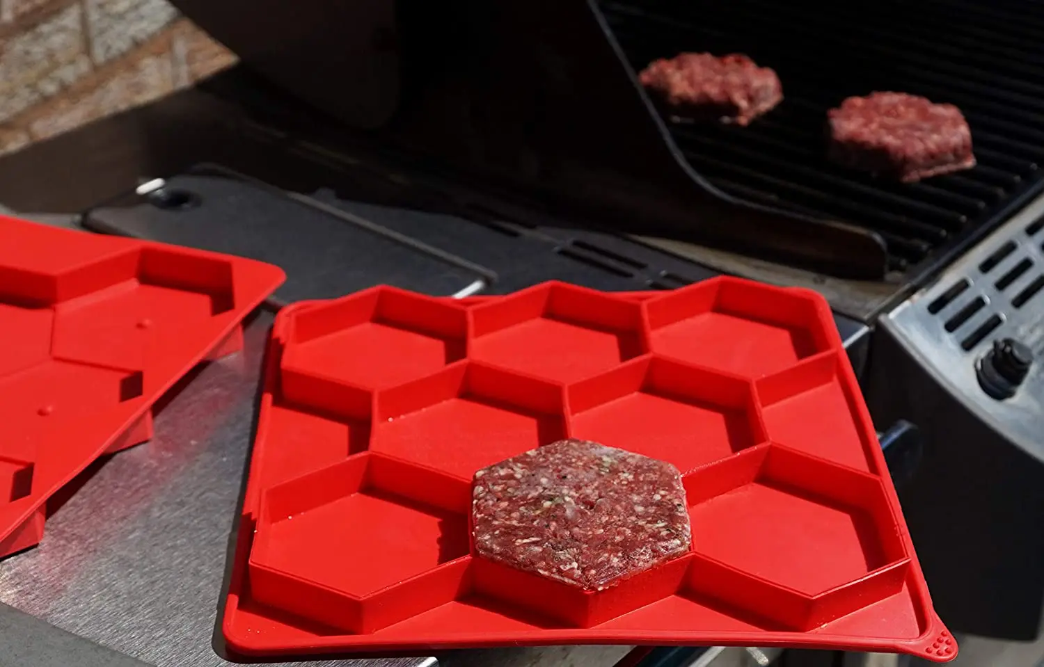 Reusable Silicone Burger Master Burger Press and Freezer Container