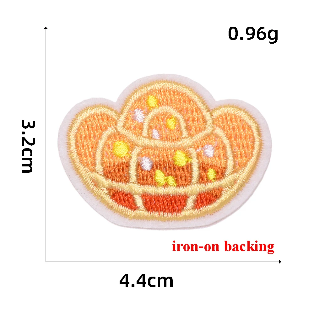 Chinese element style new year ingot lantern design embroidery decoration patches