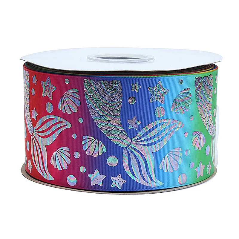 Cheap Price 75mm Foil Metallic Black gold Personalize Satin Print Grosgrain Ribbon