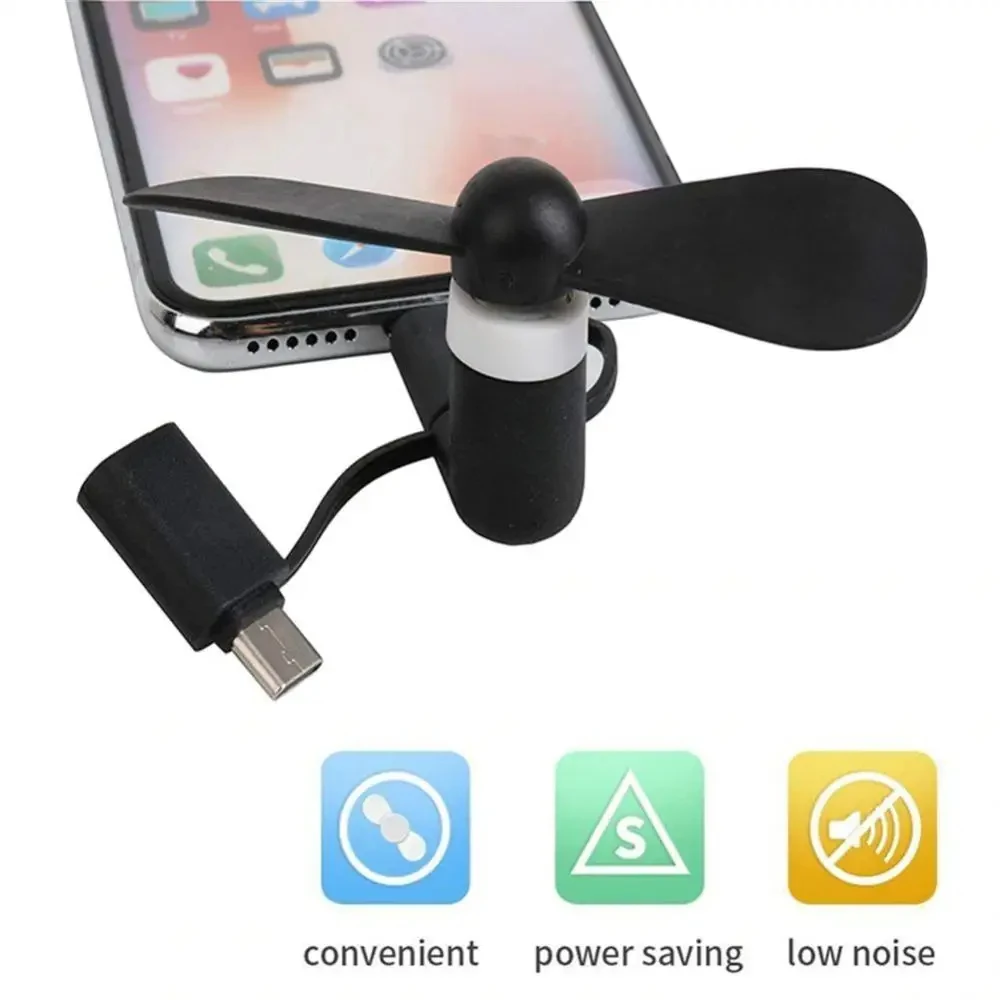 Portable 3 IN 1 Cell Phone Fan mini usb cooling fan fit for all smart phones hot wholesale price usb phone fan with your logo