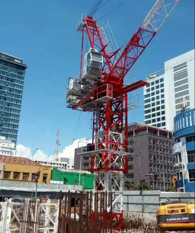 6tons/8tons inner climbing type  QTD120-4522  luffing tower crane