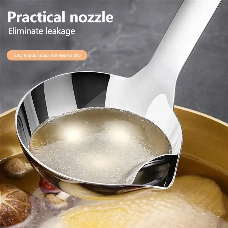 New separating oil spoon oil filter stainless steel soup ladle kitchen accessories soup ladle