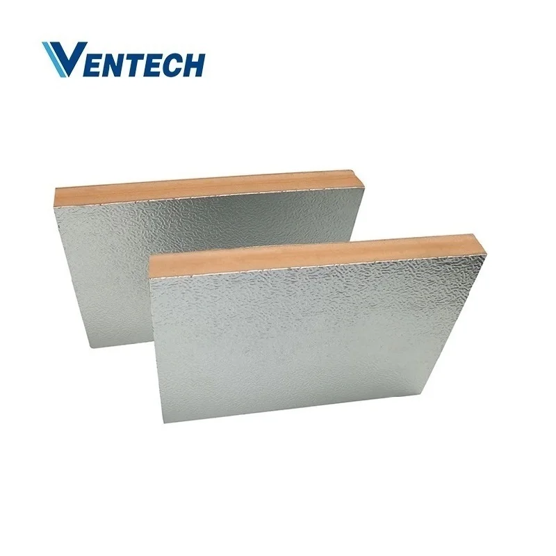 Factory manufacture phenolic duct panel Wall Installation Phenolic /PUR foam Pre Insulation sandwich Duct Panel