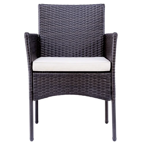 Factory Cheap Price Rattan Dining Chair Patio Balcony Relax Garden Chair With Customized Cushion