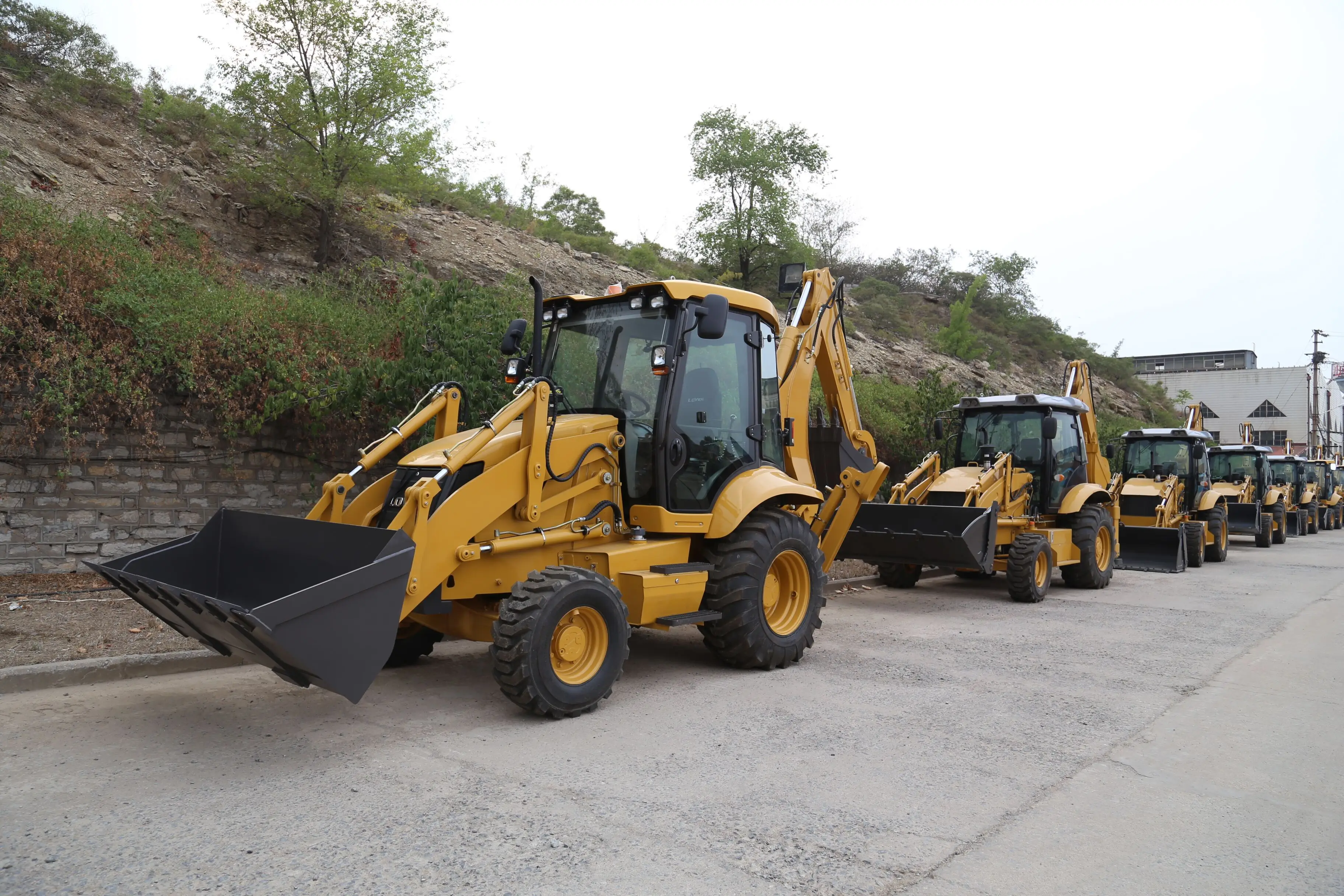 Factory Price China Made Wheel Backhoe Loader for Sale mini tractor with front end loader and backhoe