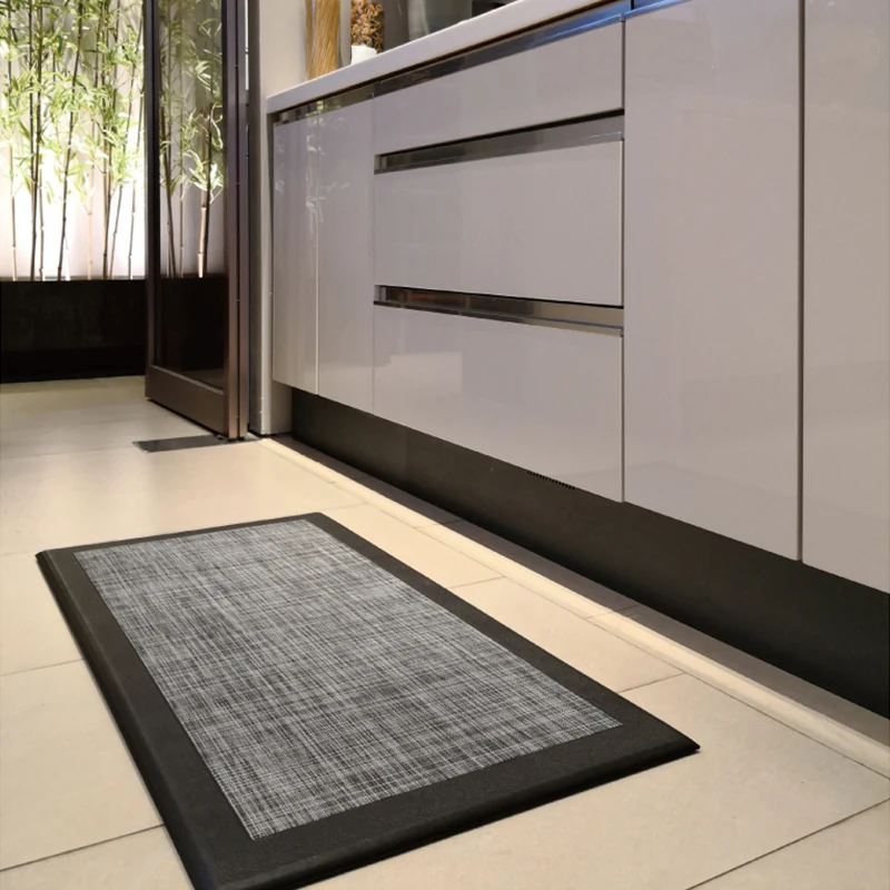 Newest thickened kitchen rugs and mats Non-slip Waterproof Eco-friendly Healthy PVC Kitchen floor Mats anti-fatigue kitchen mats