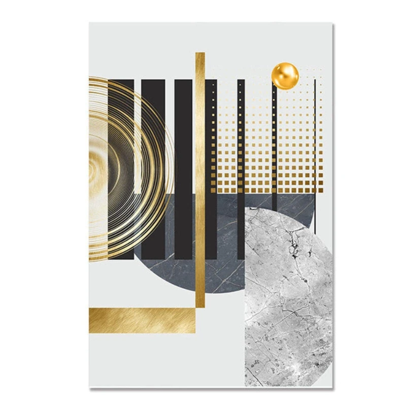 XIngcheng OEM Minimalist Line Modern Wall Paintings Art Picture Geometry Posters Wall Art Abstract Canvas Painting Poster