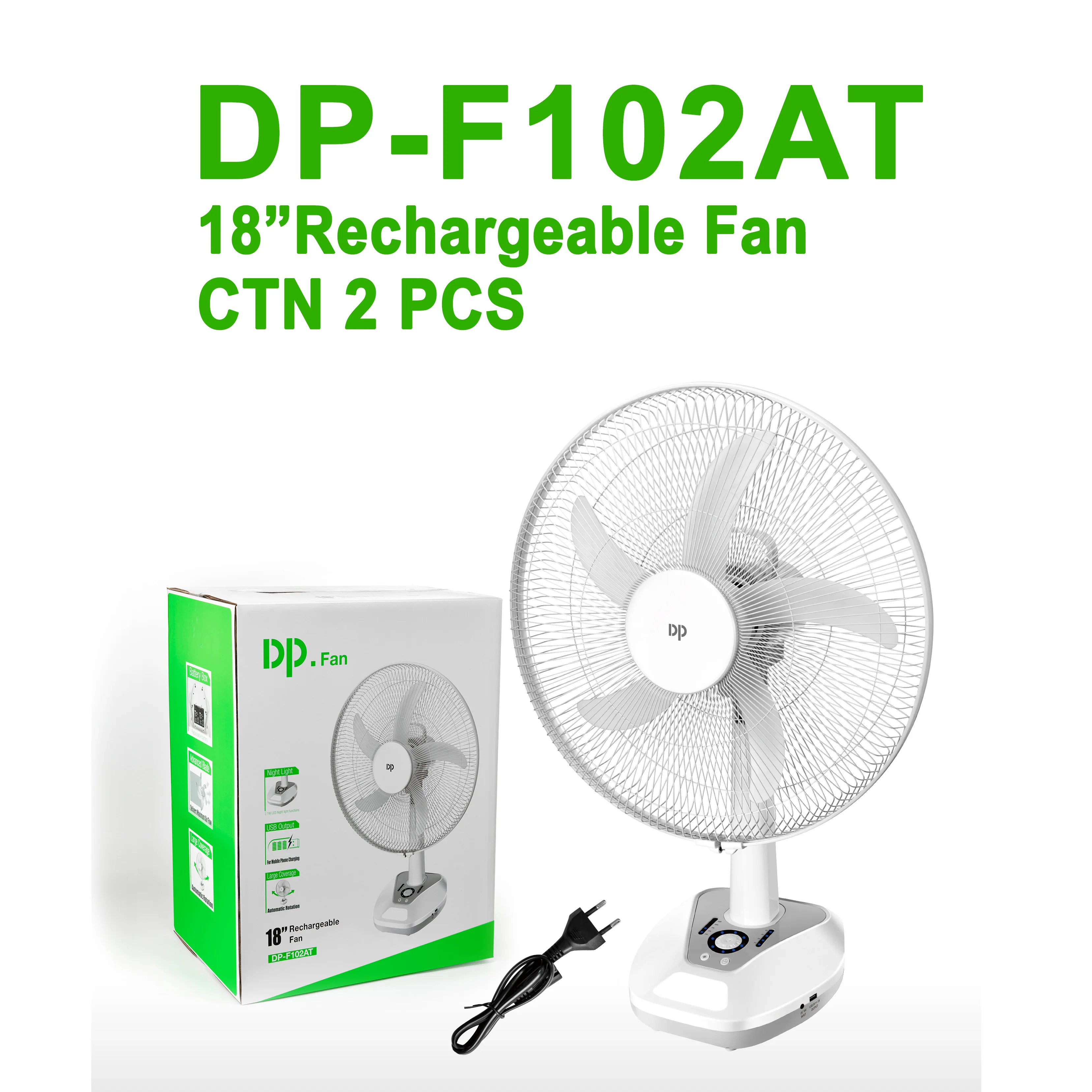 DP-7626 AC/DC 2000 мАч батарея платные электронный умный Светильник настольный USB мини портативный воздушный вентилятор охлаждения со светодиодной подсветкой