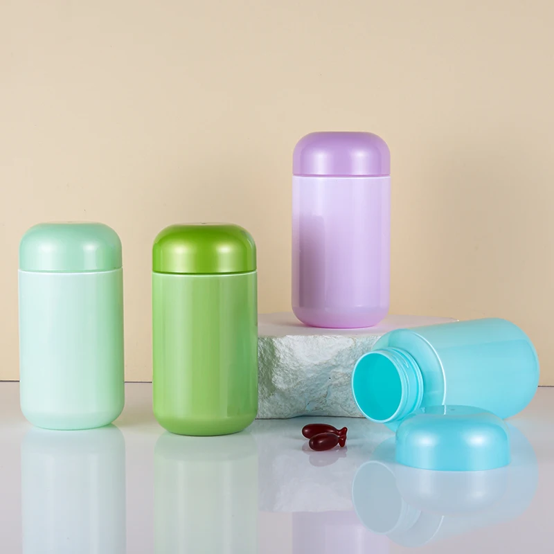 170 ml spice jar pattern package pet natural round wide mouth custom plastic jars with lid