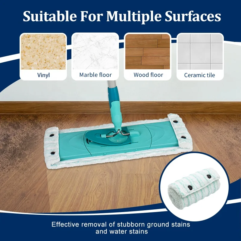 High Quality Industrial Washable Cloth Refill Compatible with Leifheit Twist XL Microfiber Flat Mop Head