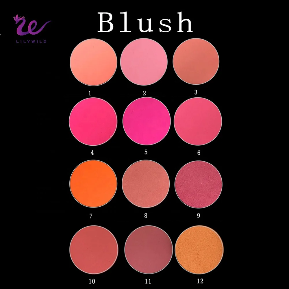 Lilywild High Pigment Organic Natural Wholesale Face Private Label Blusher Magnetic Blush Makeup Compact