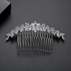 LUOTEEMI Wedding Flower AA A Cubic Zircon Hair Pins for Woman Vintage Style Jewelry Design