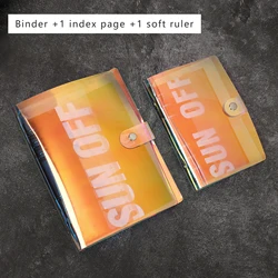 Прозрачная папка с вкладышами, свободный ремешок с внутренним сердечником, для записей A6, A7, блокнот, журнал a5, планировщик, офисные принадлежности