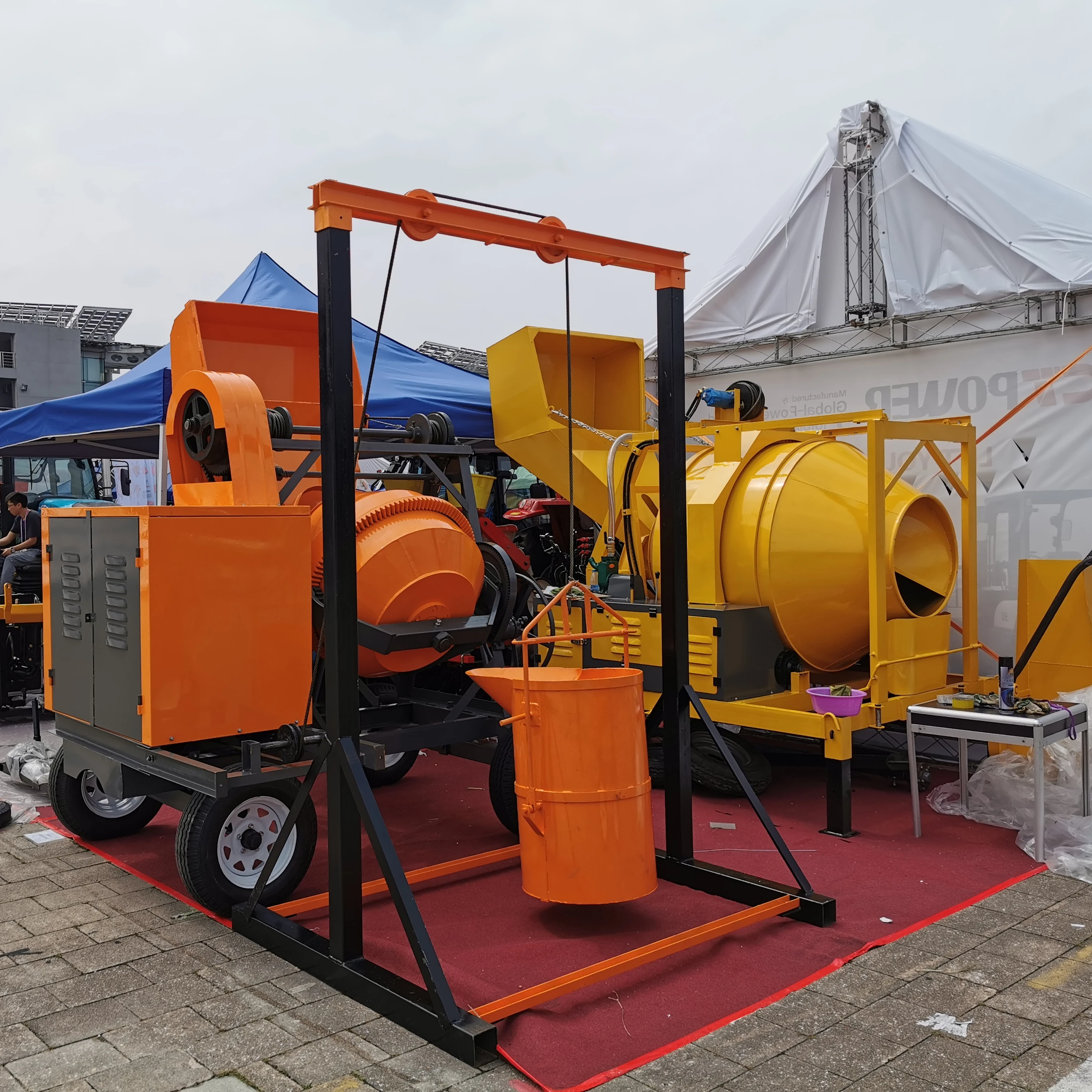 Новые небольшие бетономешалки мини 350l 500l 700L дизельный Бетономешалка распродажа мобильные портативные