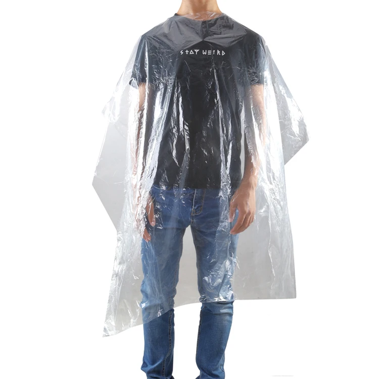 High Quality Transparent Barber Apron Haircut Bib PE Shampoo Disposable Capes Hair Salon apron women stylist salon aprons