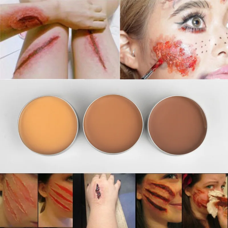 Halloween Liquid Latex Special Effects SFX makeup kit for Fake Scar Wound Makeup Fake Modeling Wound Scar Wax set