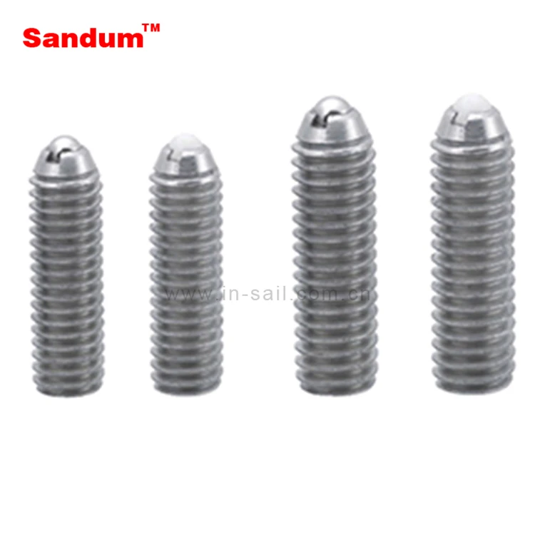 Slotted Flange Head Spring Plunger Roller Ball Slot Plunger Stainless Steel Spring Loaded Ball Plunger