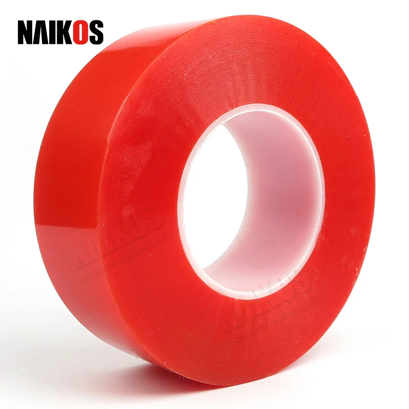 Factory Price PET Double Sided Film Tape High Quality  Red Polyester Tape Custom High Adhesion Tape