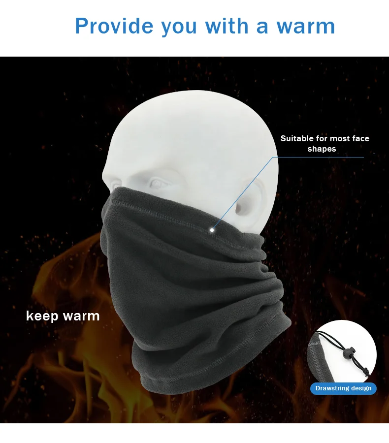 Promotion Multifunction Warm Cycling Hiking Bandana Scarf Windproof Polar Fleece Neck Warmer Gaiter