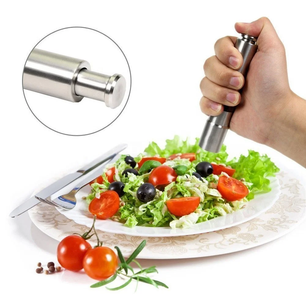 One Hand Operated Pepper Mill Stainless Steel Hand Mill