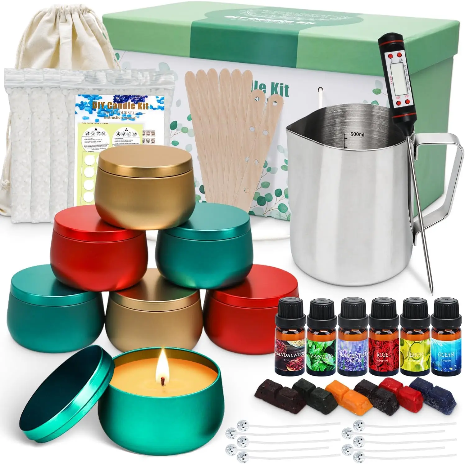 DIY Candle Making Kit,Beeswax Scented Candles ,Arts and Crafts for Adults and Teens Gift Set