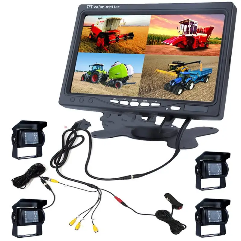 9/10.1' inch 4ch AG DVR Camera Systems For Agricultural Machines and farm equipment vehicle