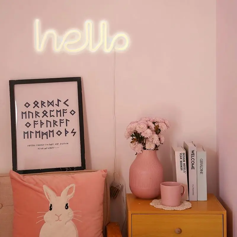  Прямая поставка буквы в форме Hello настенные неоновые вывески на заказ